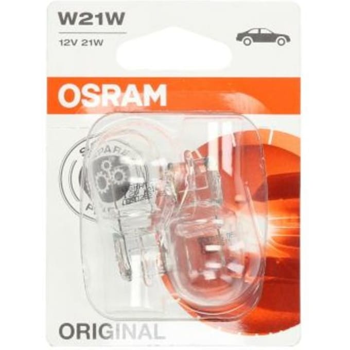 Ams-Osram P27/7w lamp OSRAM W21W Standard 12V/21W, 2 Stuk