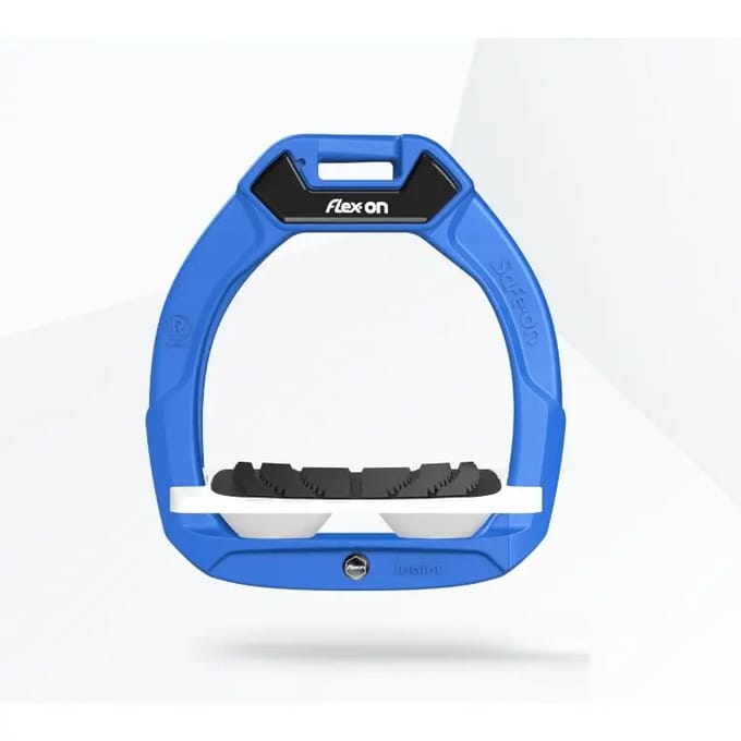 Veiligheidssteunen voor paardrijden Gehoekte Grip Blauw/Wit/Wit kind Flex-On Safe-On