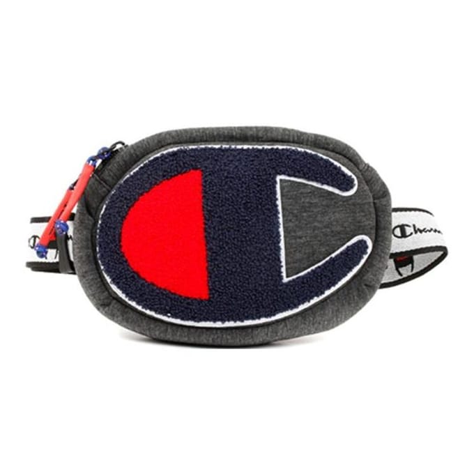 Champion Sac banane Polyester C Logo Unisexe Sacs Gris Foncé CH1028-020 Dark Gray black