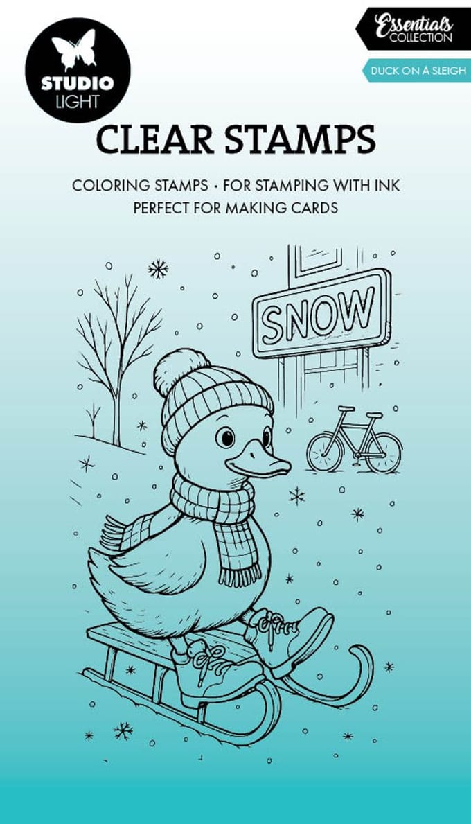 Clear stamps Duck on a sleigh - Essentials nr. 899