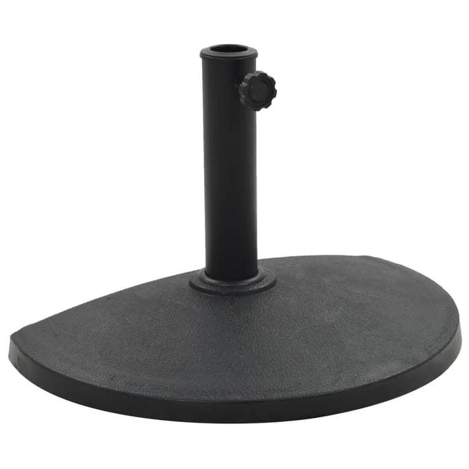 vidaXL - Parasolvoet - halfrond - 9 - kg - polyresin - zwart