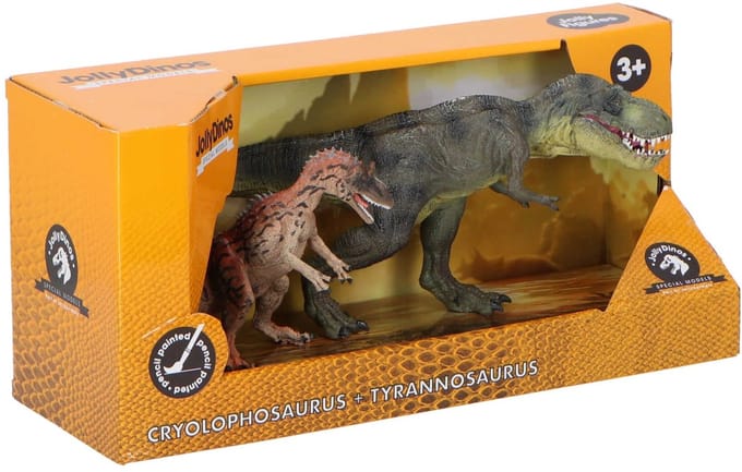 JollyDinos - Tyrannosaurus + Cryolophosaurus - dinosaurus - 2pack