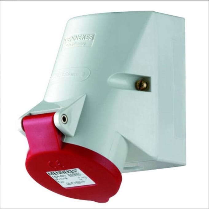 Mennekes CEE WCD opbouw 16A 5P 6H 400V TwinCONTACT IP44 - Rood