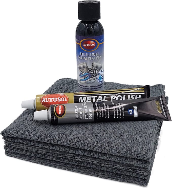 Autosol RVS uitlaat poetsset