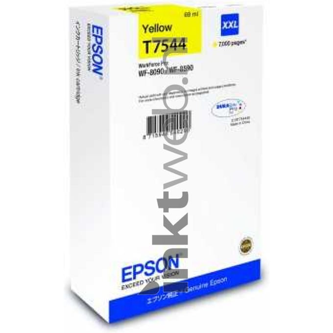 Epson T7544 inktcartridge geel extra hoge capaciteit (origineel)