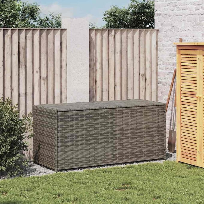 vidaXL - Tuinbox - 283 - L - poly - rattan - grijs