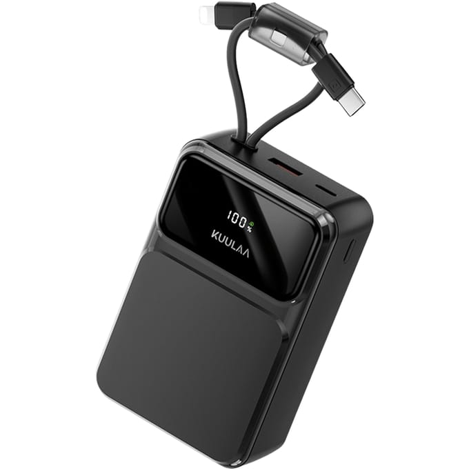 Kuulaa High Capacity Mini Powerbank 30.000mAh Zwart