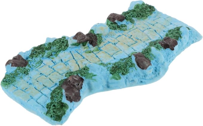 Miniatuur Pad - Hars Loopbrug - Sprookjestuin Decoratie - Rustiek Ontwerp - 2 Stuks - Hemelsblauw