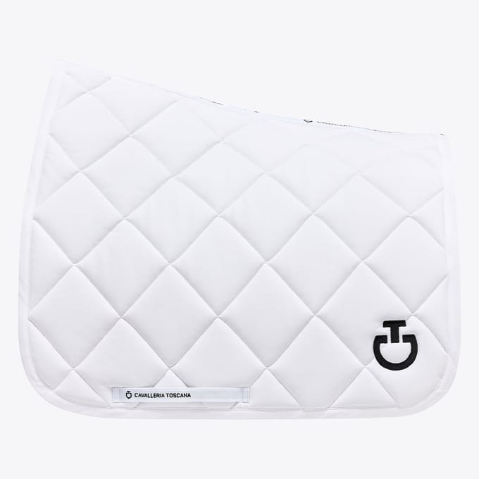 Cavalleria Toscana Diamond Quilted Jersey Zadeldek Full Wit