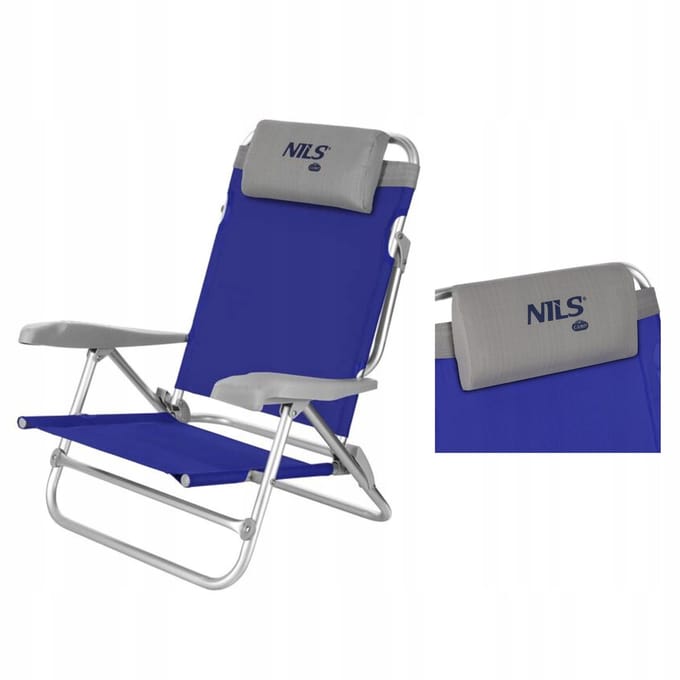 Nils Camp NC3502 Campingstoel & Ligstoel Blauw 2-in-1