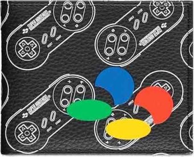 Nintendo Nintendo Bifold portemonnee Super NES All Over Print Zwart