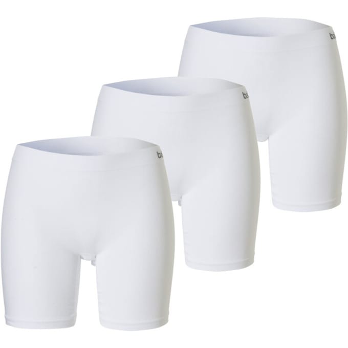 Apollo Seamless Dames Short Bamboe Onderboek Met Pijpjes Naadloos Wit 3-Pack - Maat M