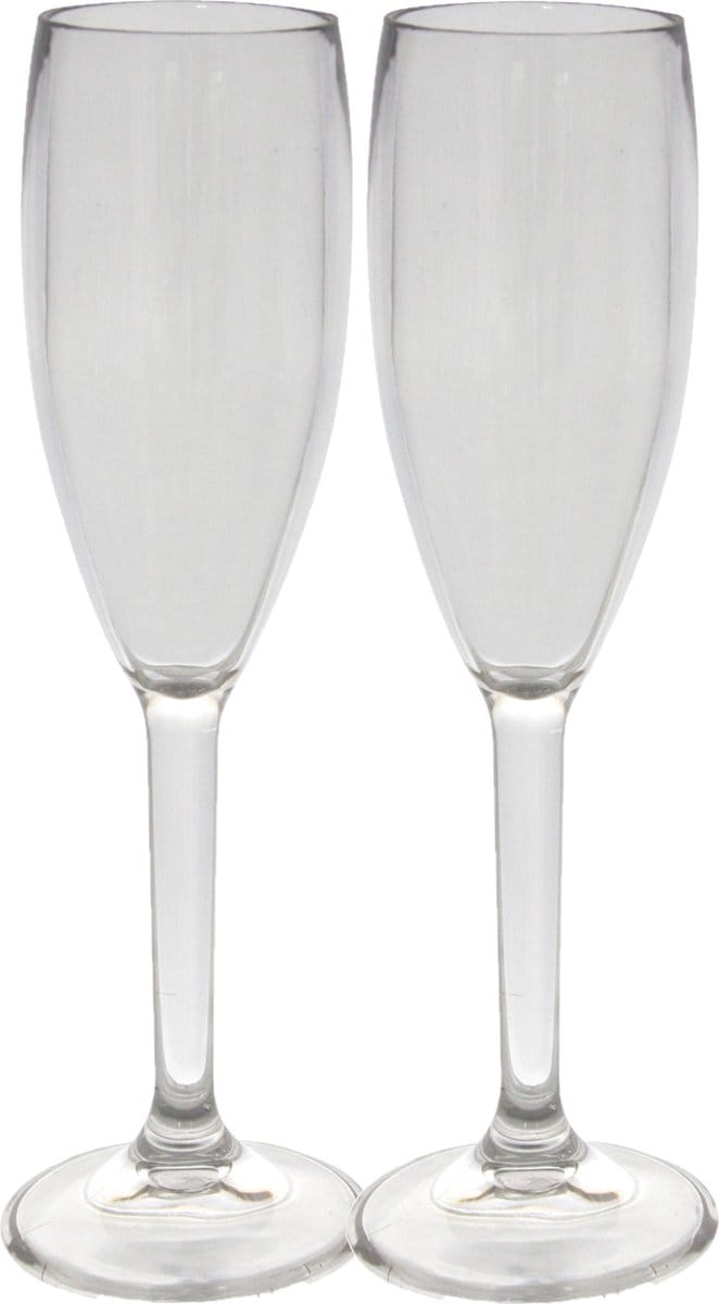 Eurotrail Champagneglas - 175 ml - 2 st. - Transparant