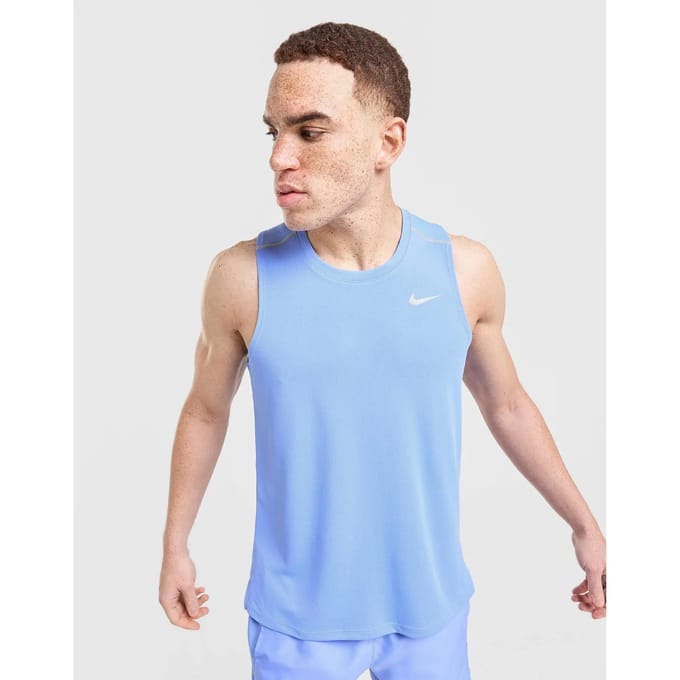 Nike Miler Dri-fit Heren Training T-shirt If2018-494 - Kleur Blauw - Maat S