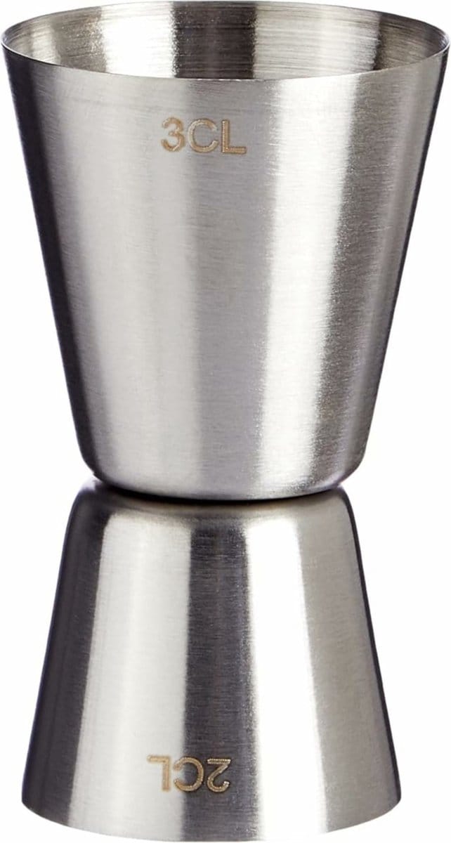 Cosy & trendy Drank/cocktail barmaatje - maatbeker - jigger maatschenker - RVS - 20/30 ml