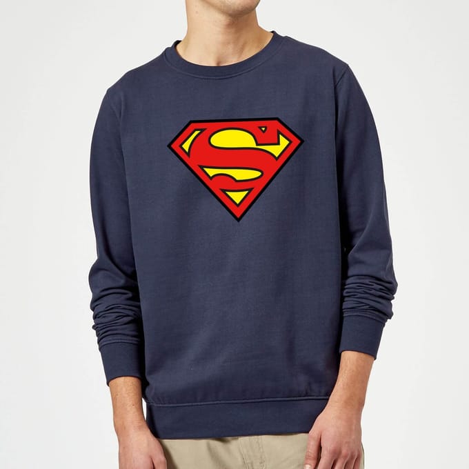 Justice League Superman Logo Sweatshirt - Navy - S