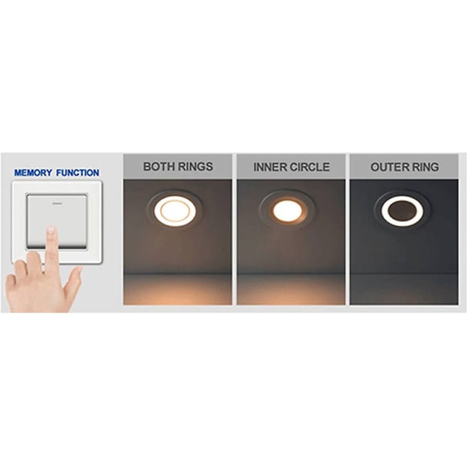 Nordlux LED plafond inbouwlamp Clyde, warmwit, Ø 8 cm