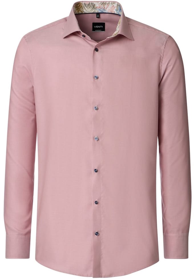 Rood Venti Overhemd Kent Boord Met Motief Modern Fit - 3XL