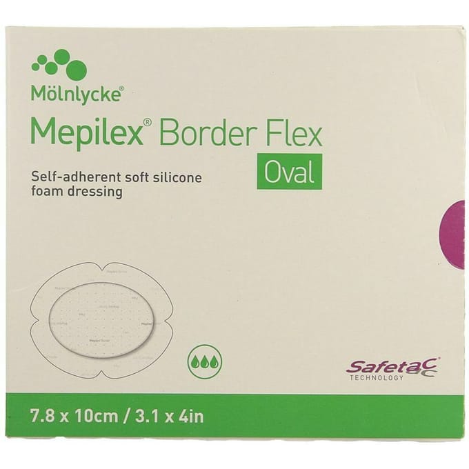 Mepilex Border Flex Oval Verb 7,8x10cm 5 583500