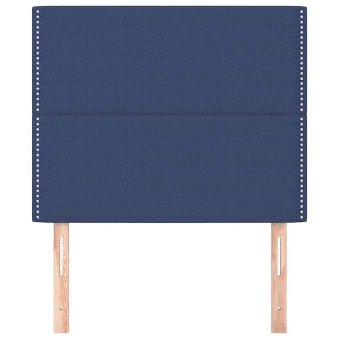 vidaXL - Hoofdbord - blauw - 100x5x118/128 - cm - stof
