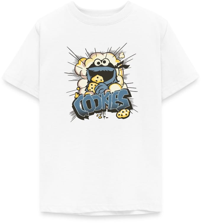 Sesamstraat Koekiemonster En Koekjes T-Shirt Tiener