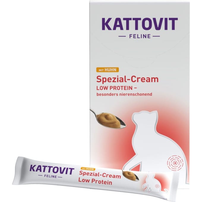 6x15g Low protein Spezial-Cream Kip Kattovit Kattenvoer