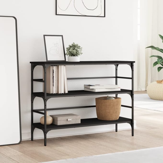 Vidaxl Console Tafel, Zwart, 100X32X75 Cm, Materiaal Houtvezelplaat