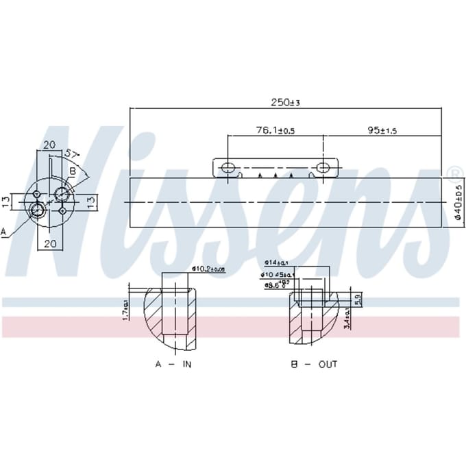 Droger, airconditioningsysteem NISSENS 95621
