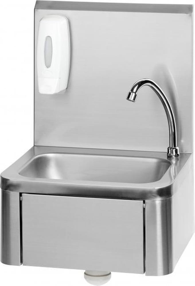 Saro RVS wasbak | 59,5(h) x 40(b) x 34(d) cm -zeep dispenser - 2 jaar garantie