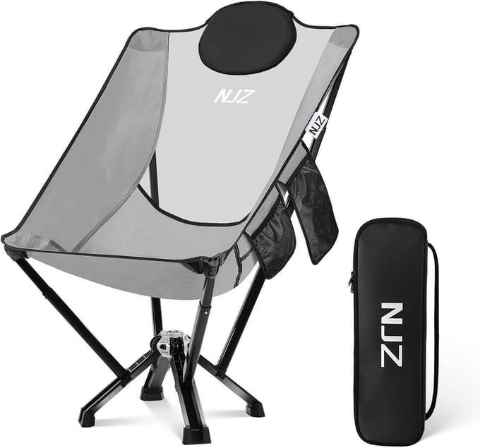 Luxe Campingstoel Hoge Rugleuning - Extra Sterk Draagbaar Kampeerfauteuil tot 272kg