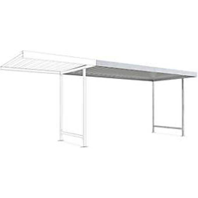 Overkappingssysteem model Leipzig, eenzijdig, aanbouweenheid, D 2200 mm, B 4300 mm, gegalvaniseerd