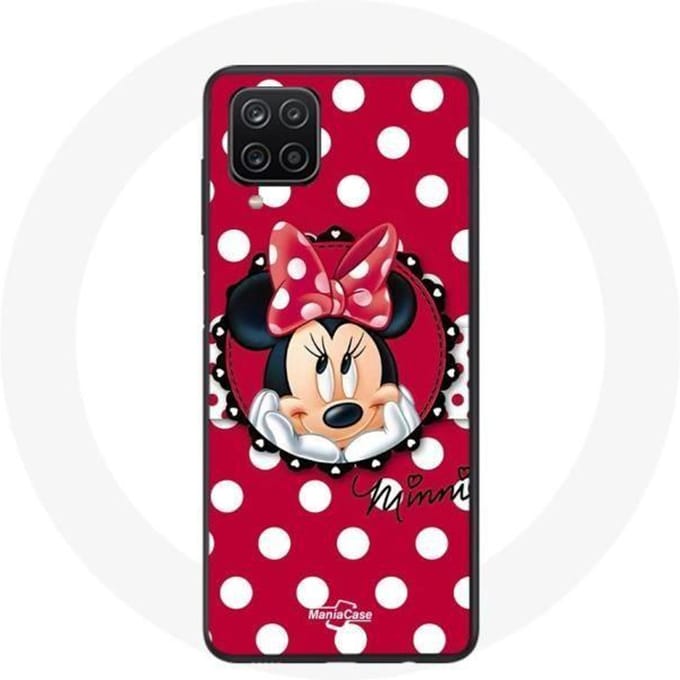 Coque Samsung Galaxy A12 Minnie Mouse Dessin animé Rouge rood