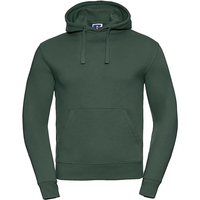 Russell- Authentic Hoodie - Donkergroen - S