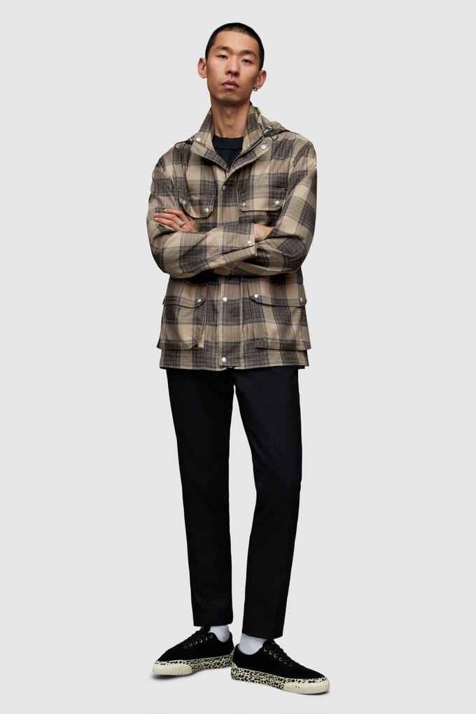 AllSaints Hokke Jacket Brown Maat: L | Legerjassen Outlet | Heren | Bruin