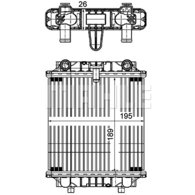 Radiator, motorkoeling MAHLE CR 1202 000P
