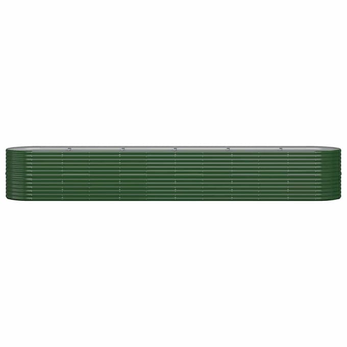 vidaXL - Plantenbak - 440x80x68 - cm - gegalvaniseerd - staal - groen