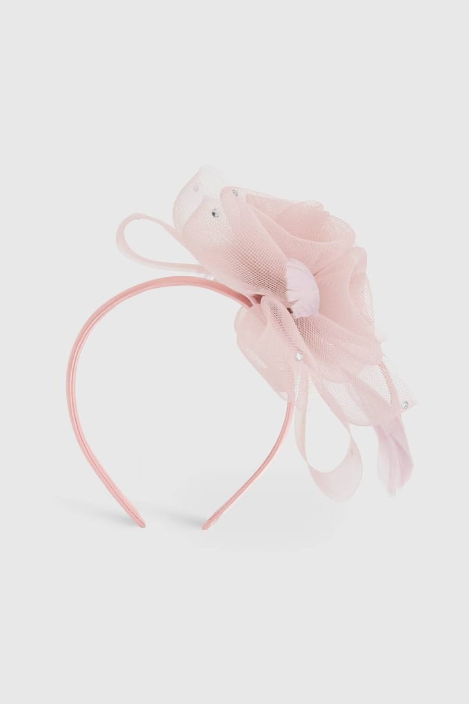 boohoo Dames Bloosroze Bloem Haarband Fascinator | Blush