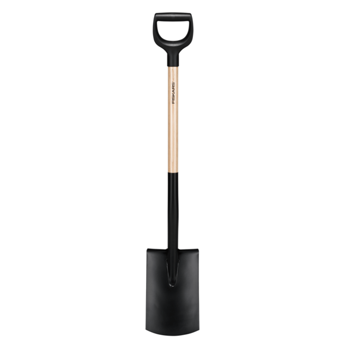 Fiskars Solid Spade Met Houten Steel Rond Fsc