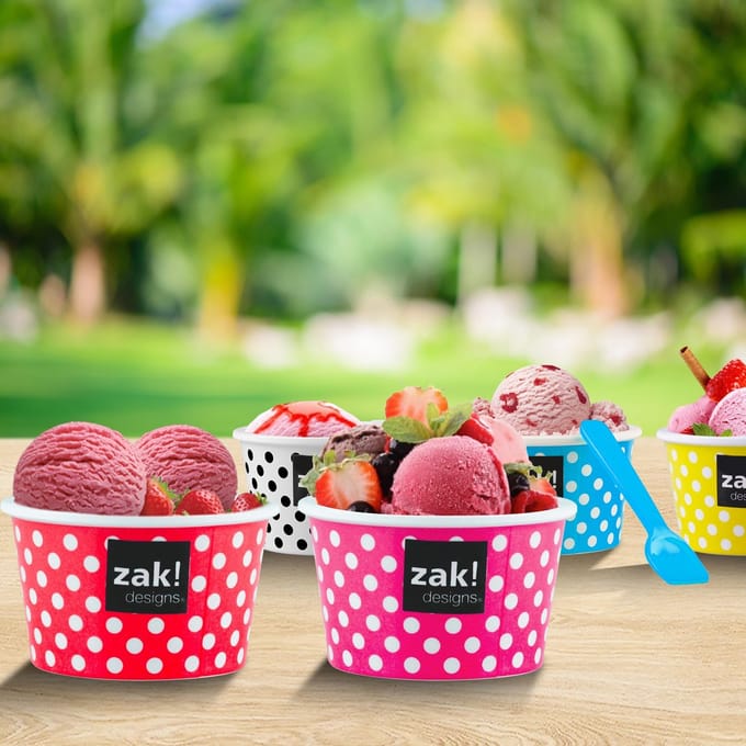 Zak!Designs Dotty Ijsbeker - Ijscoupe - Ijsvormpjes – 250 ml - Roze