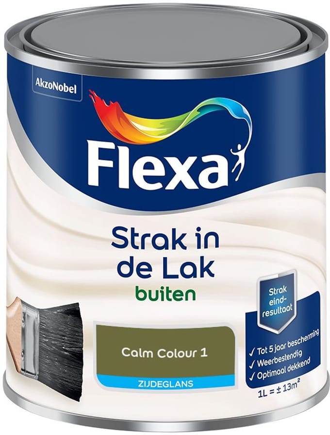 Flexa - Strak In De Lak Buitenlak Zijdeglans - Calm Colour 1 - Mengverf - 1 L