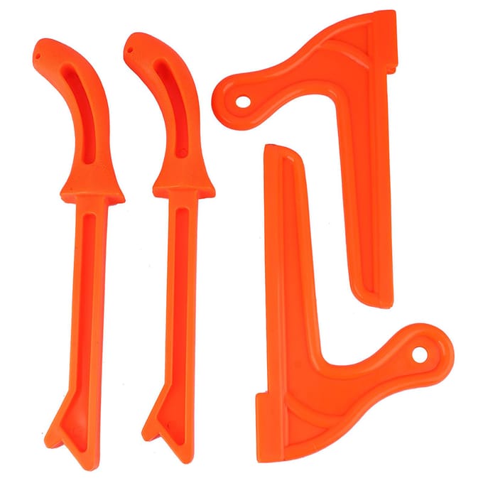 4 Stuks Veiligheid Plastic Houtbewerking Beschermende Handzaag Duwstokken Gereedschap Voor Timmerman(Oranje) red