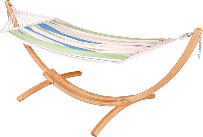 Hammock met enkele spreidbalk en FSC™ gecertificeerde larix houder