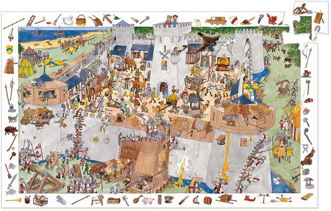 Djeco Bescherm het kasteel - 100 stukjes