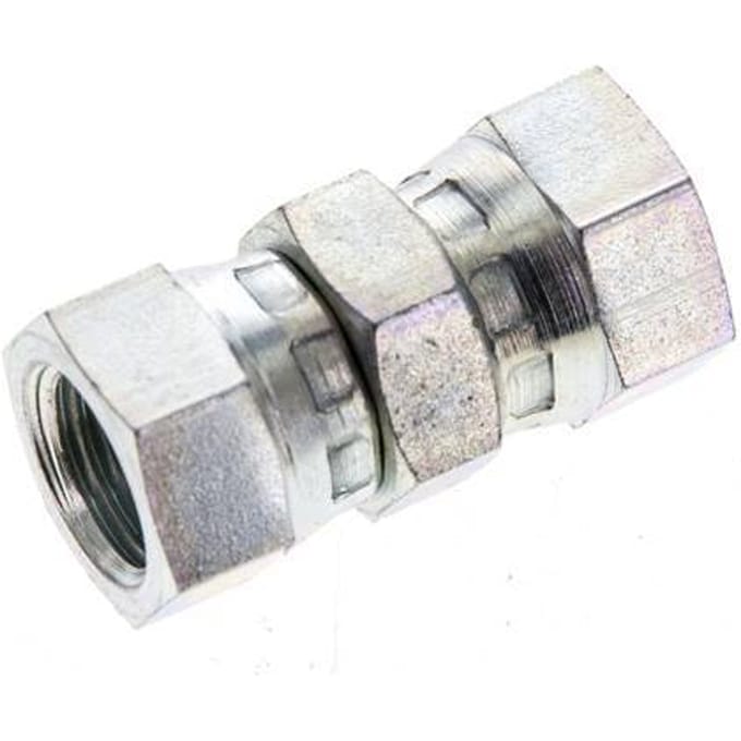 Rechte Verloopnippel G1/4 '' Binnendraad Hoge Druk Staal 60° Conisch 575bar Hydrauliek [2 Stuks]