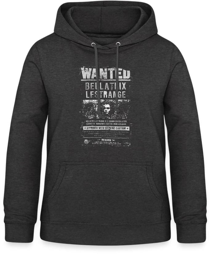 Harry Potter Bellatrix Lestrange Wanted Poster Hoodie Dames