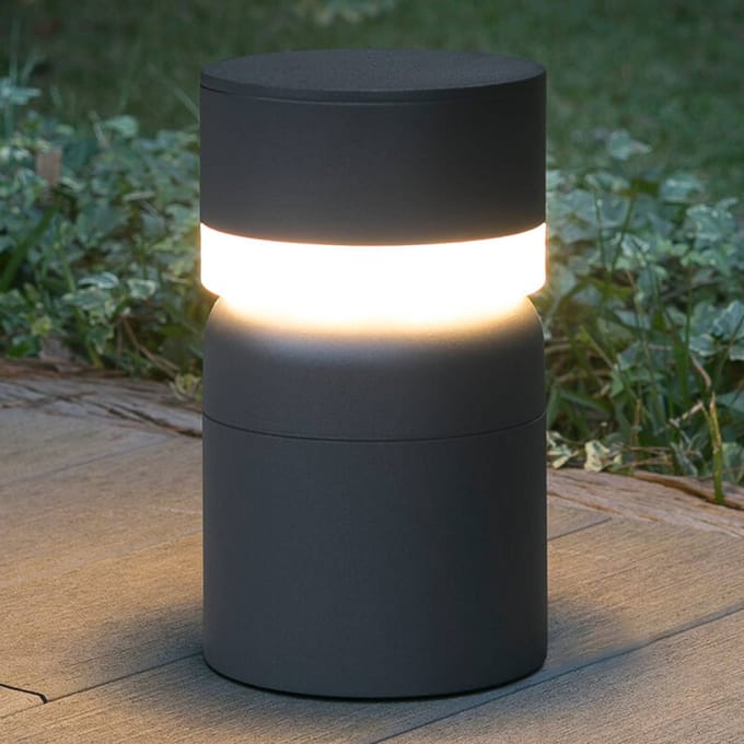 FARO BARCELONA LED sokkellamp Sete, donkergrijs
