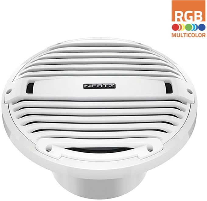 HMS 10 B2-LD-W - 10 Marine subwoofer 2 Ohm wit RGB LED