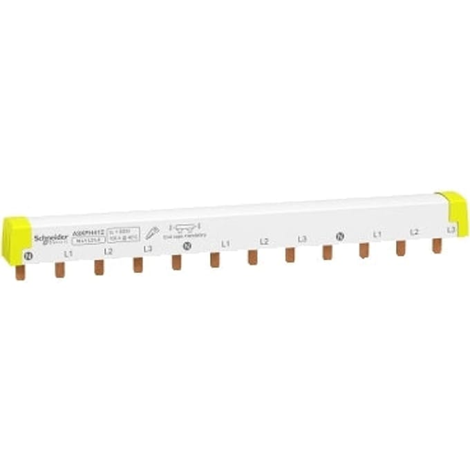 Schneider Electric Acti9 comb busbar - 3l+n - 18 mm pitch - 12 modules - 100 a