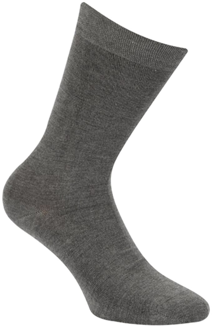 Boru Bamboo - Nette Sokken - Medium Grijs - 43-45 - Bamboe Sokken - Naadloos - Ademend - Anti-Zweet - 2301