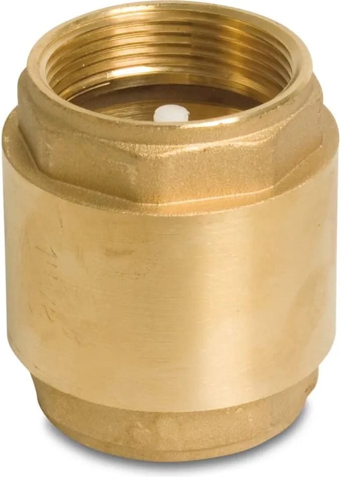 Terugslagklep veerbelast messing 1/4" binnendraad 16 bar type 5